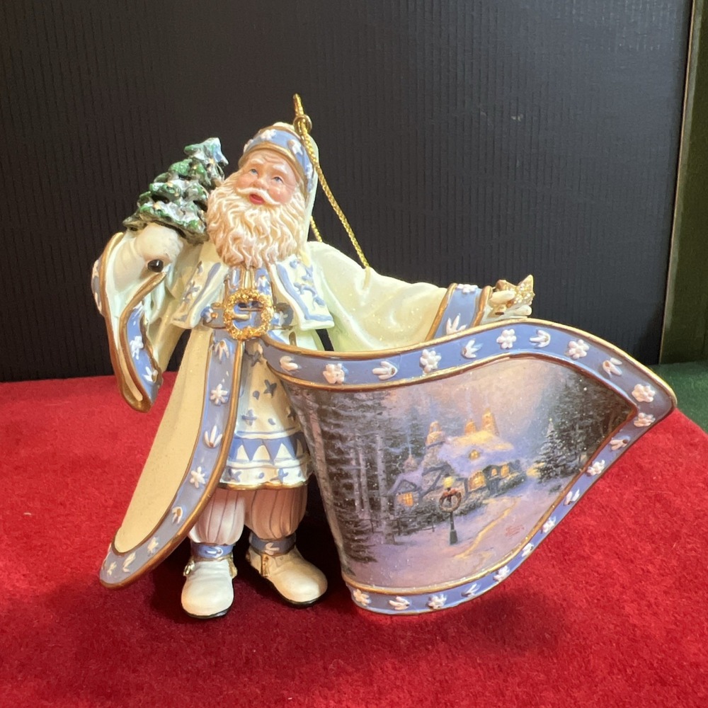 Thomas Kinkade‎ Drake Old World Santa 4" Ornament FROSTY CHRISTMAS EVE SANTA